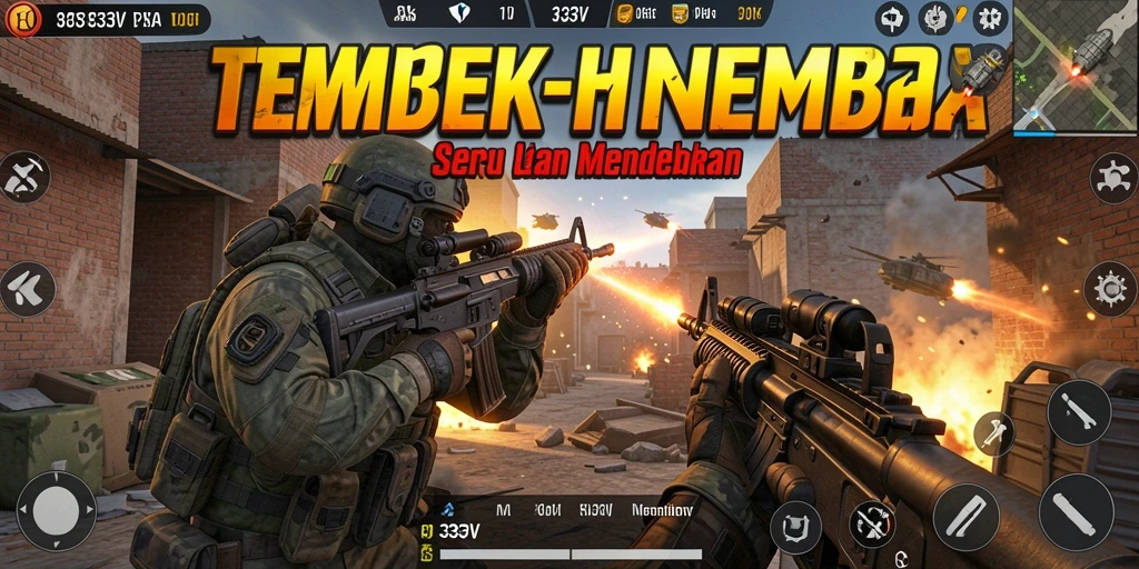 Screenshot gameplay TPS yang menampilkan pertempuran mendebarkan.