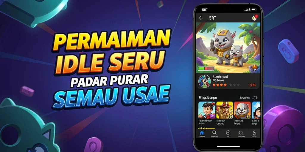 Tangkapan layar yang menunjukkan gameplay seru dari 5RT sebagai game Idle.
