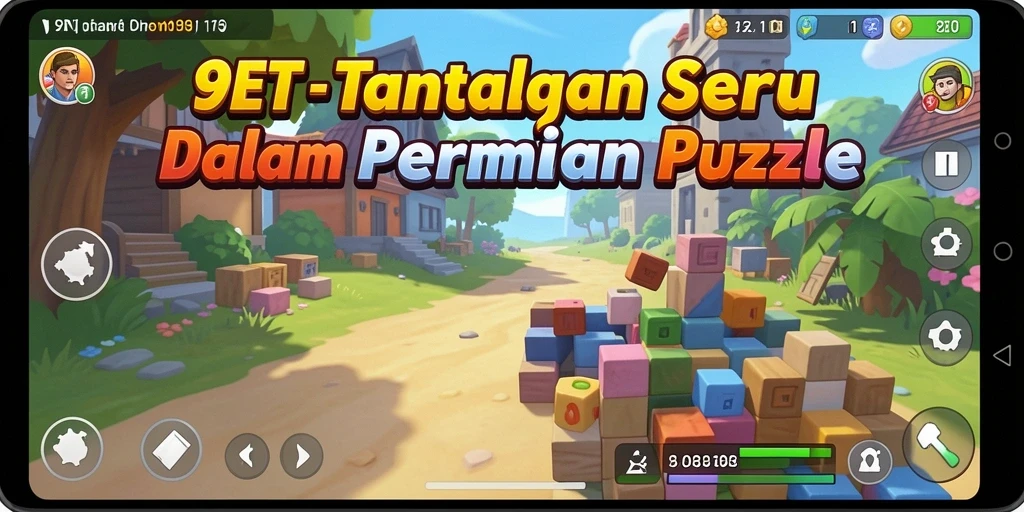 Tampilan gameplay seru dalam 9ET dengan beragam teka-teki yang menantang.