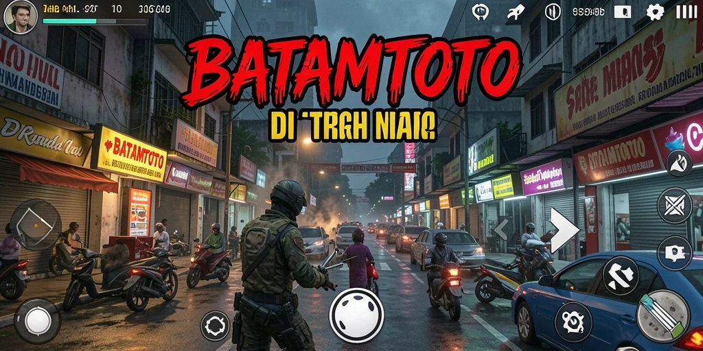 Screenshot utama menunjukkan karakter yang berusaha melarikan diri dari makhluk menakutkan.