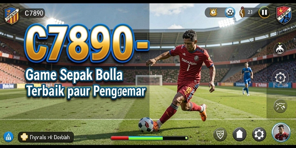 Screenshot dari pertandingan menarik di C7890 dengan aksi sepak bola yang seru.