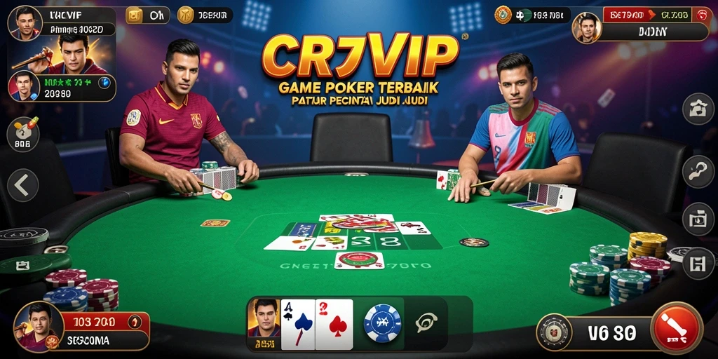 Tampilan gameplay seru dalam aplikasi poker CR7VIP.