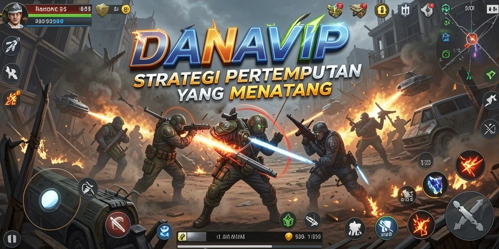 Tampilan gameplay <strong>DANAVIP</strong> yang mendebarkan dalam pertempuran strategis.