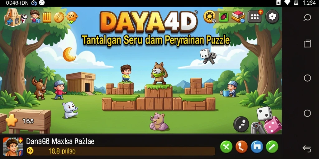 Tampilan gameplay seru dari DAYA4D dengan puzzle menantang.