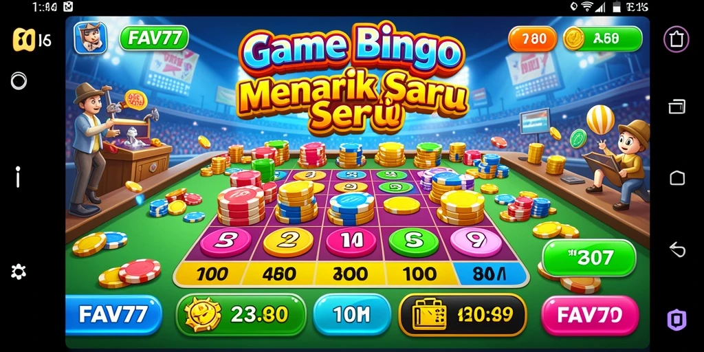Tampilan gameplay seru FAV77 dengan berbagai angka Bingo.