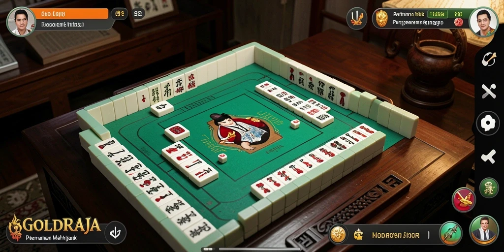 Tampilan utama dari gameplay <strong>GOLDRAJA</strong> yang penuh warna dan seru.