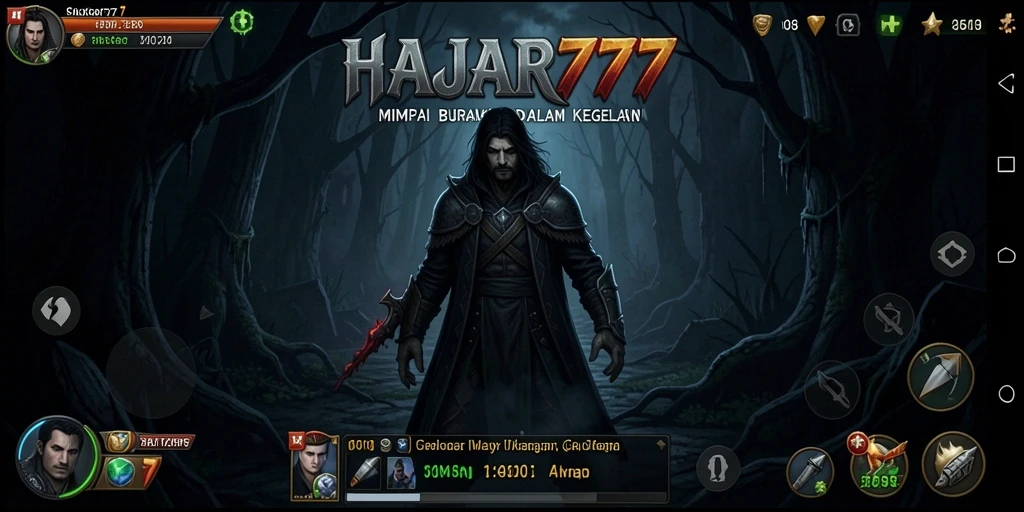 Tangkapan layar menampilkan gameplay menegangkan dari HAJAR777.