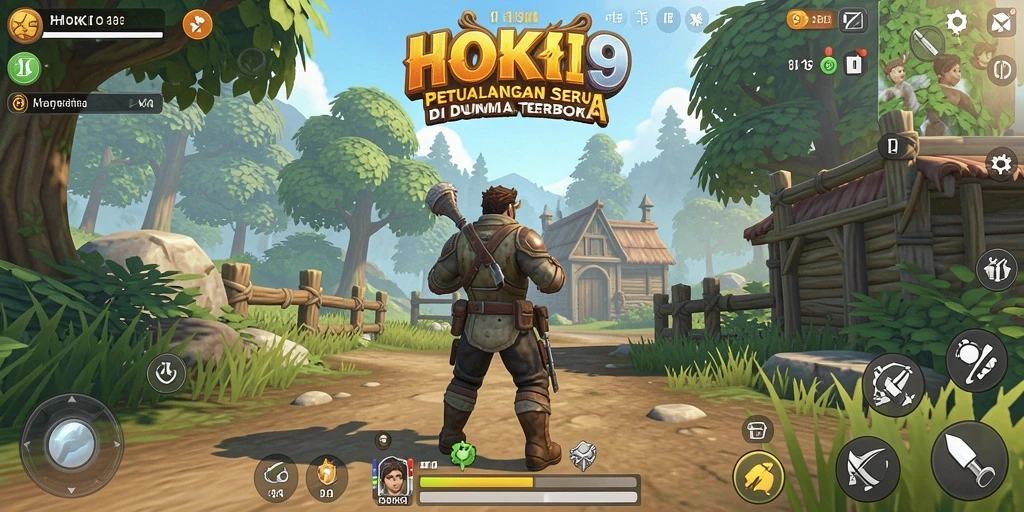 Screenshot gameplay menunjukkan dunia terbuka yang luas dan penuh petualangan.