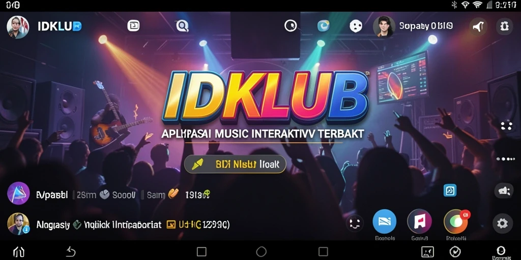Tampilan gameplay IDKLUB dengan berbagai pilihan lagu.