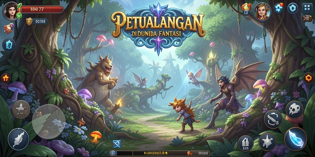 Screenshot gameplay INA777 menampilkan aksi seru dalam petualangan fantasi.