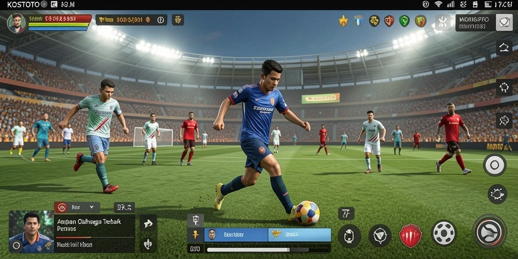 Screenshot KOSTOTO menampilkan fitur latihan olahraga interaktif.