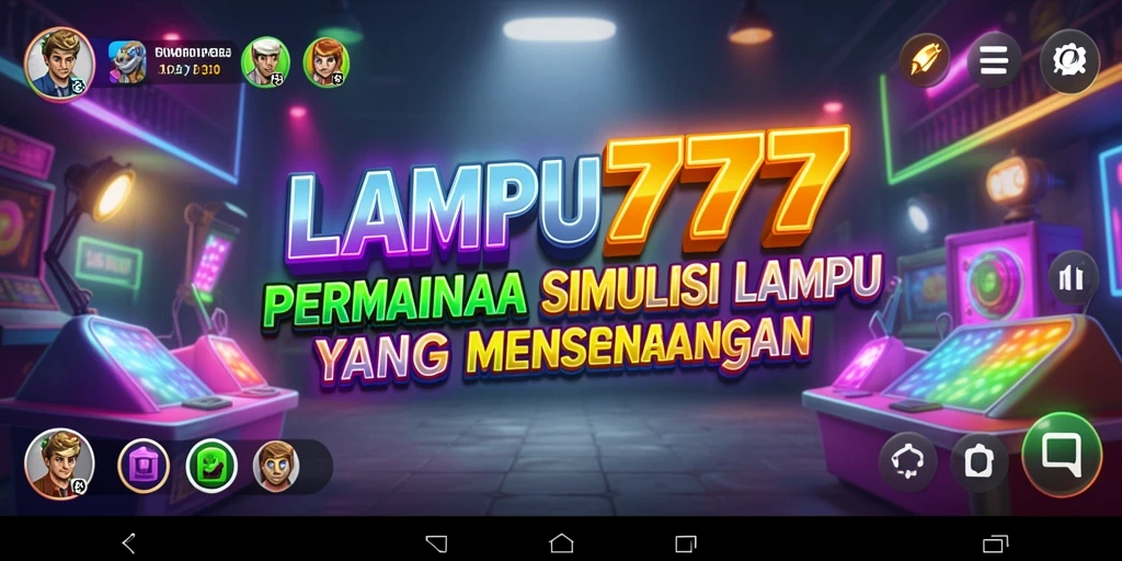Tampilan gameplay menarik dari LAMPU777 dengan lampu beraneka warna.