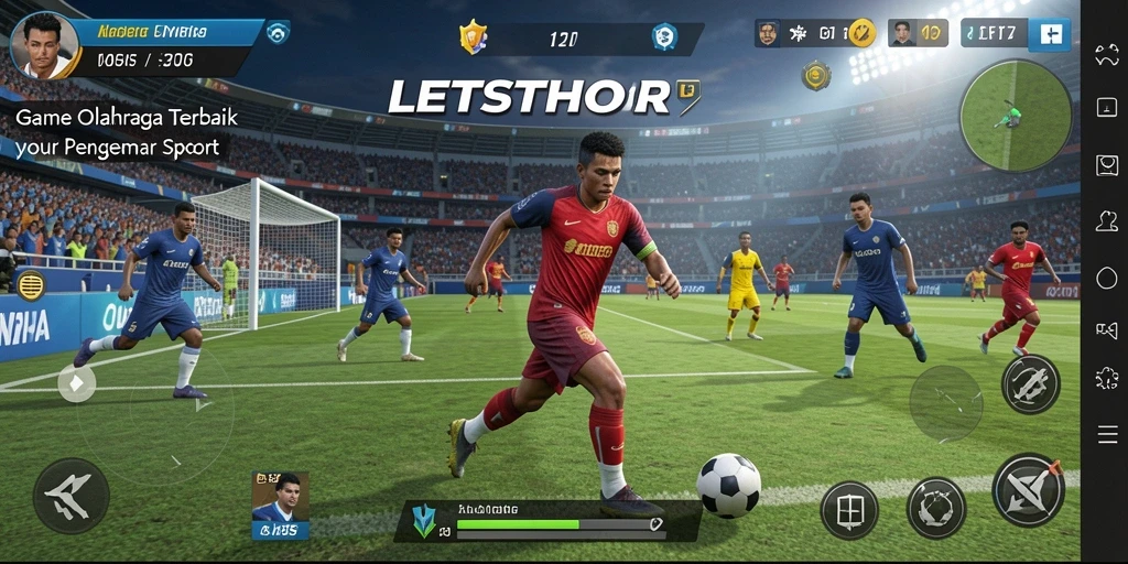 Tampilan gameplay LETSTHOR yang seru dan interaktif saat bermain olahraga.