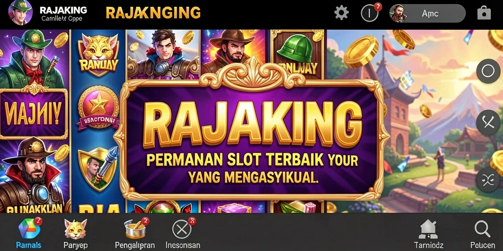 Gameplay RAJAKING yang seru dan memukau dalam permainan Slot.