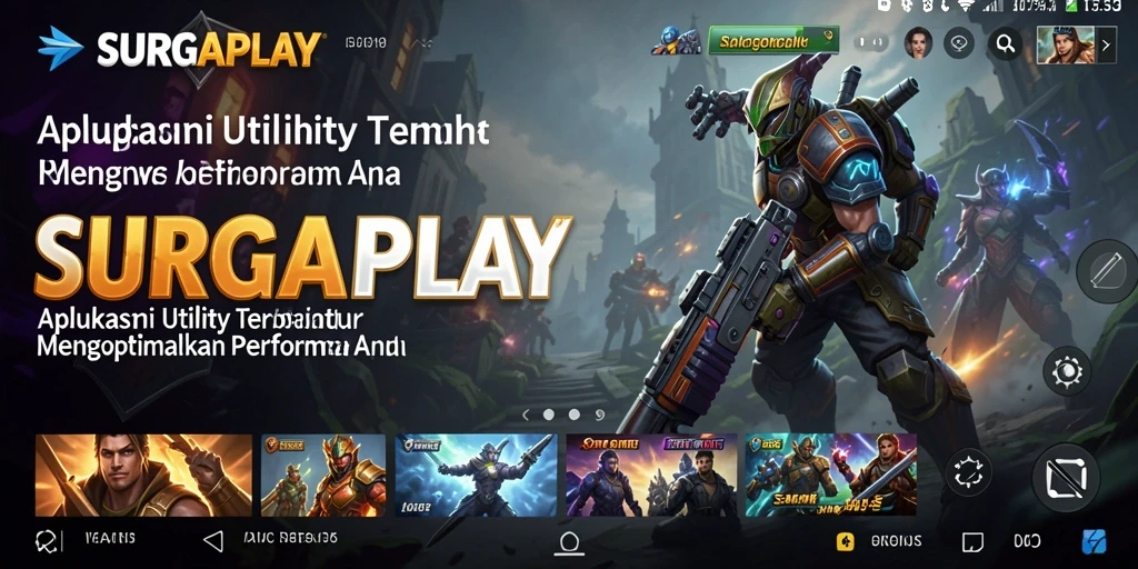 Screenshot SURGAPLAY menampilkan antarmuka aplikasi Utility yang informatif dan mudah digunakan.