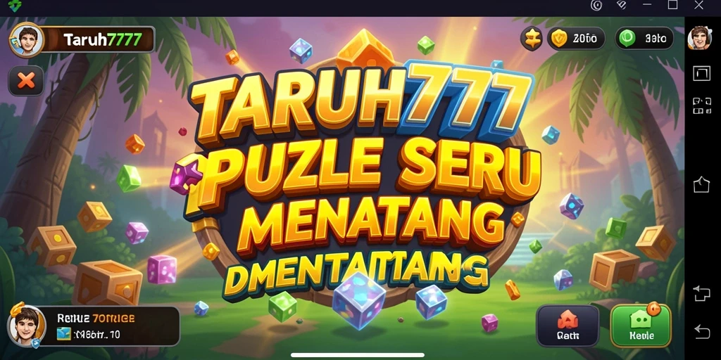Tampilan gameplay seru dari TARUH777 dalam mode puzzle.